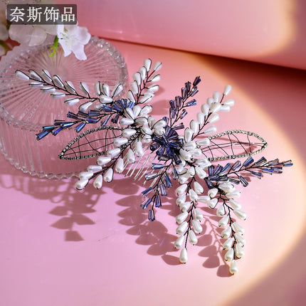 Ness NS108 Vintage Imitation Pearl Handmade Accessories Korean Style Simple Large Hair Comb Elegant Internet Celebrity Hair Clip Headwear