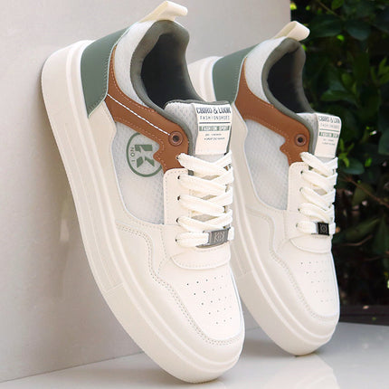 Brand Men's Shoes Summer Breathable Mesh Panel Shoes Sports Shoes Men's 2025 New Casual Shoes Men's White Shoes