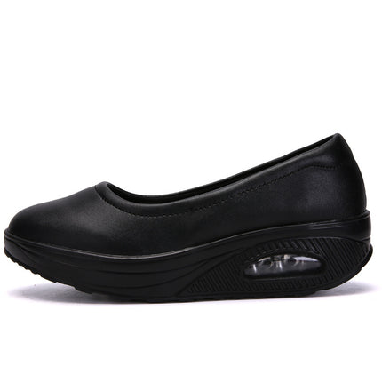 2022 New Mama Shoes Shallow Top Casual Shoes Large Size Heightened Air Cushion Nurse Shoes Fashion Women's Shoes