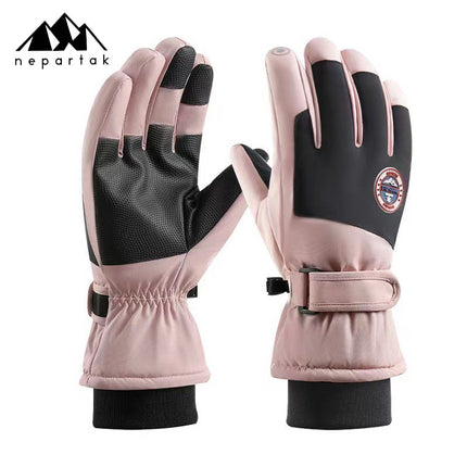 Ski Gloves for Autumn and Winter Couples, Men and Women, Cycling Warm Fleece-Lined Thickened Touchscreen Sports Cold-Proof Thick Warm Gloves