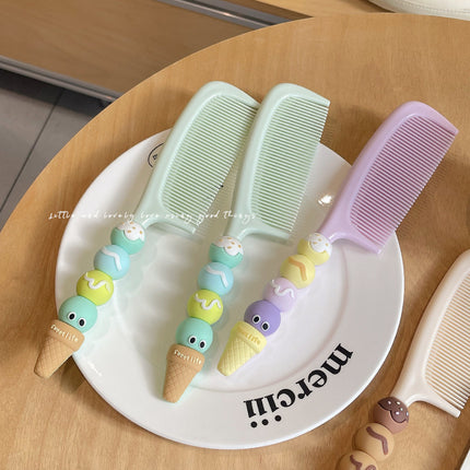 Cute Ice Cream Comb Home Student Children's Hair Comb Hair Comb Gift Portable Safe Straight Hair Comb