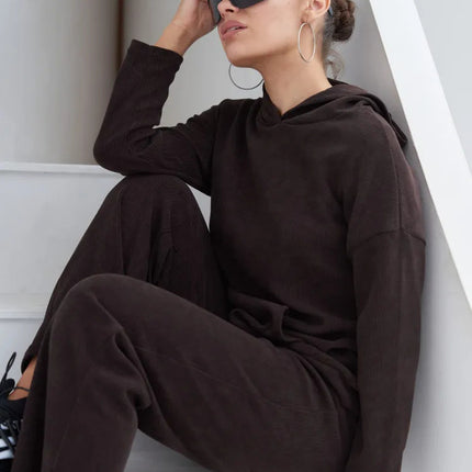 2026 Amazon Ebay Hot-Selling European and American Foreign Trade Autumn and Winter Women's New Fashion Sports Sweatshirt Set Two-Piece Set