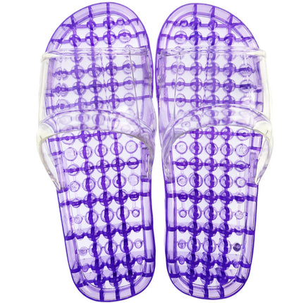 Bath Slippers Massage Plastic Hollow Leakage Bathroom Slippers Women's Summer Indoor Men's Autumn Household Massage Slippers