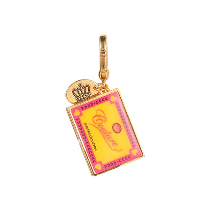 Light Luxury and High-End Enamel Glaze Printed Letters Can Open Chocolate Square Box Pendant Necklace Women's Pendant Accessories