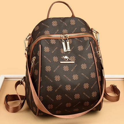 Backpack Women's 2024 New Arrival Letter Printed Korean-Style Light Fashionable All-Match Large Capacity Casual Women's Bag Student Bag
