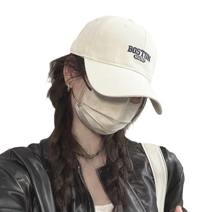 Spring 2025 New Baseball Cap Men's Trendy Embroidery Couple Casual Easiest for Match Letter Autumn Peaked Cap Sun Hat