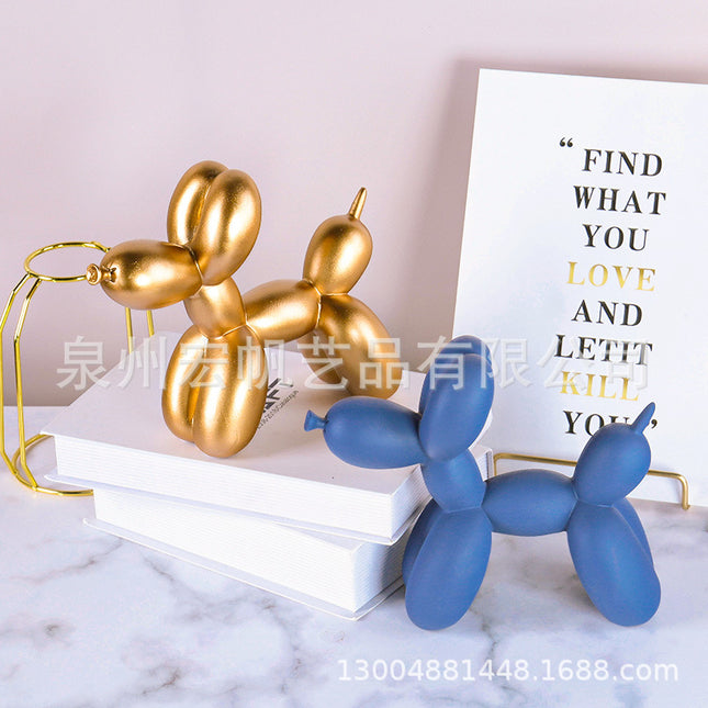 Nordic Light Luxury Blow Dog Ornaments Modern Creative Simple Living Room Desktop TV Cabinet Home Entrance Decorations