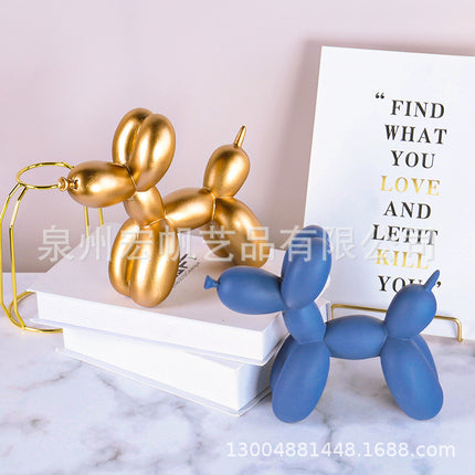 Nordic Light Luxury Blow Dog Ornaments Modern Creative Simple Living Room Desktop TV Cabinet Home Entrance Decorations