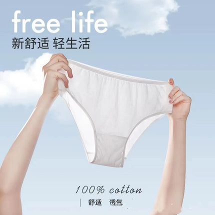 Disposable Underwear Women's Pure Cotton Sterilization Travel Disposable Shorts Maternity Confinement Bath Sauna Breathable and Comfortable