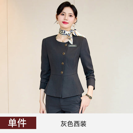 High-end suit suit female 2024 new hotel manager front desk jewelry shop beauty salon professional temperament work clothes