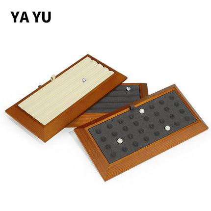 Yayu solid wood bare Diamond Pearl plate jewelry tray jewelry display plate Diamond bare Diamond Wenwan gem storage tray