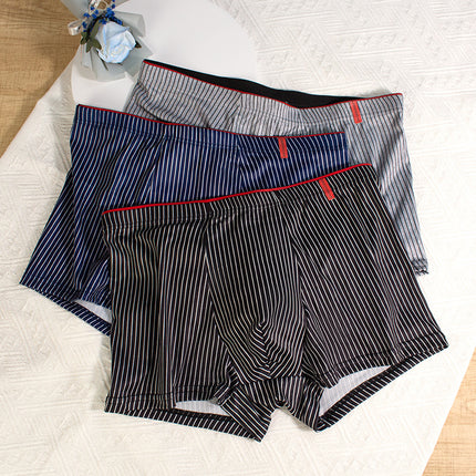 Men's underwear boys antibacterial breathable boxer shorts head stripes sports loose men's pants boxer pants wholesale