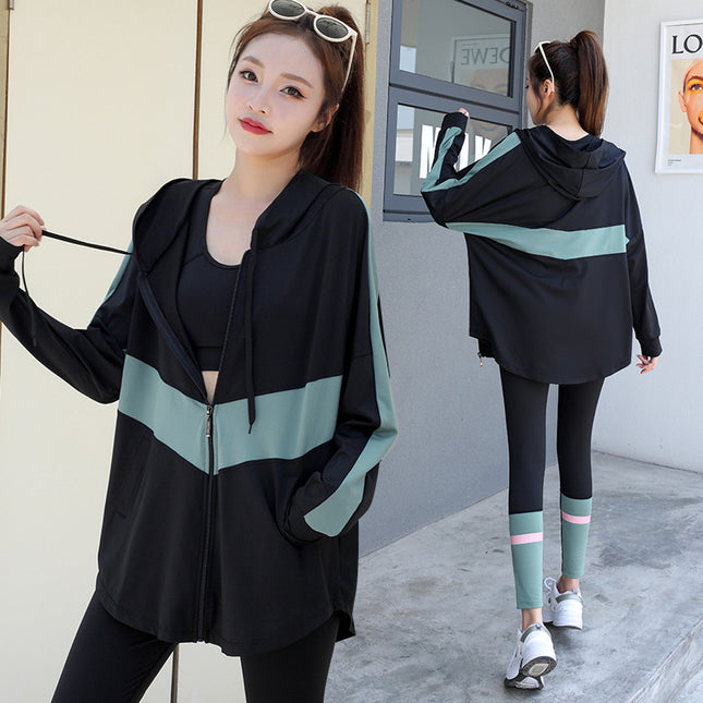 Sports Suit Women's New Large Size Loose Slimming Gym Morning Run Quick Dry Internet Popular Professional Long Sleeve Yoga Suit