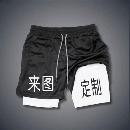 Cross-Border Foreign Trade Amazon Ice Silk Quick-Drying Mesh Double-Layer Casual Shorts Men's Breathable Fitness Sports Beach Pants