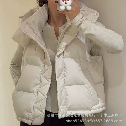 Lulu Original Wunder Puff Four-Panel Vest Bread-Style down Jacket Short Hooded Women's Coat