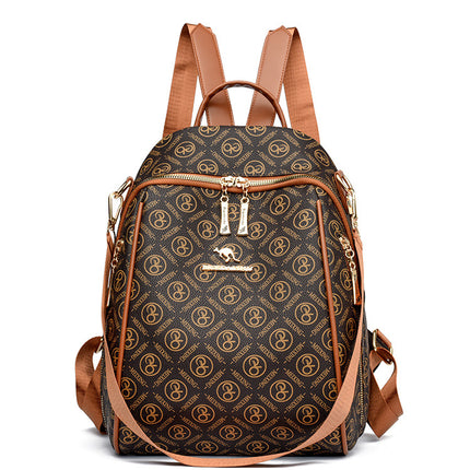 Backpack Women's 2024 New Arrival Letter Printed Korean-Style Light Fashionable All-Match Large Capacity Casual Women's Bag Student Bag