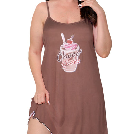 Cross-border plus size Pajamas for Foreign Trade Women's Summer Loose Comfortable Sexy Printed Sling Nightgown Home Clothes Wholesale