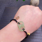 Interlocking black braided bracelet
