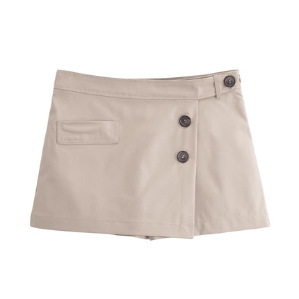 Cross-border Amazon Explosions Wholesale Spring New Lapel Single-breasted Sleeveless Trip Belt Short Top Short Culottes