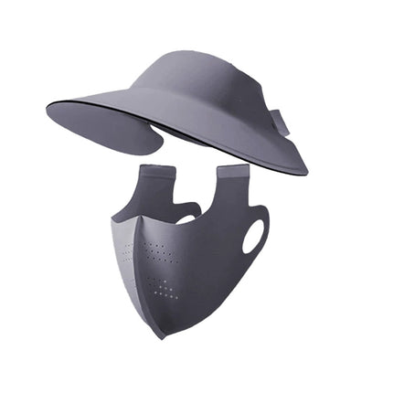Jck's New Two-In-One Sun Protection Ice Silk Mask, Full-Face Summer Sun Protection Hat, Cycling Sun Hat, Uv Protection