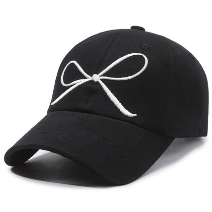Guannuo Hat South Korea Embroidered Big Head Baseball Cap Women's Face Small Cap Wide Brim Big Face Widened Hat