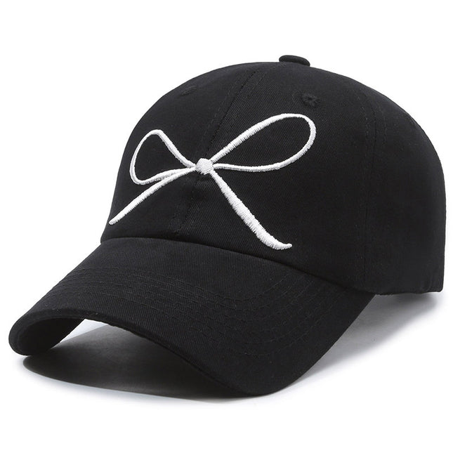 Guannuo Hat South Korea Embroidered Big Head Baseball Cap Women's Face Small Cap Wide Brim Big Face Widened Hat