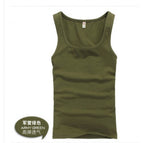 Square Collar Cotton Vest) Army Green / M