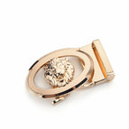 Gold alloy lion head single buckle / 120cm