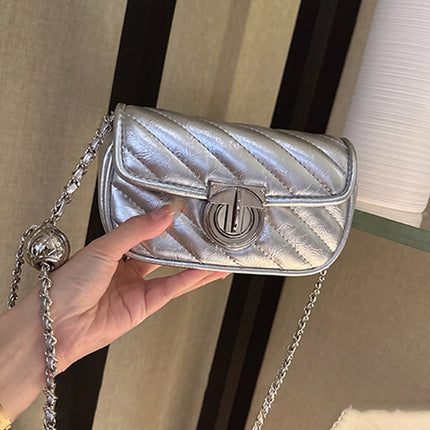 Cross-Border Ins Niche Bags 2026 New Trendy Chanel-Style Quilted Chain Bag Versatile Shoulder Crossbody Mini Bag