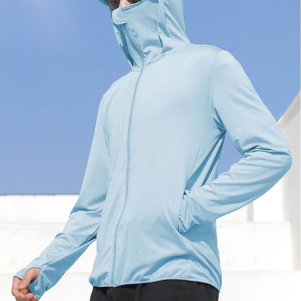 Sun-protective Clothing Men's UV-resistant Outdoor Biking Take-out Face-covered Ice Silk Fishing Skin Summer Breathable Sun-protective Clothing