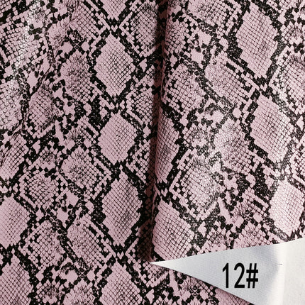 Pu Snakeskin Pattern Leather Fabric, Python Pattern Leather for Bags, Anime Belts, Soft Bags, Headboard Backs, Artificial Leather with Animal Prints