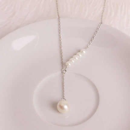 Sweet personality simple natural Joker imitation pearl necklace pearl necklace ladies necklace jewelry wholesale supply
