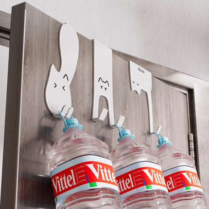 Behind the door hook storage rack punch-free kitchen cabinet door wall hanging hanger storage clothes hat key artifact