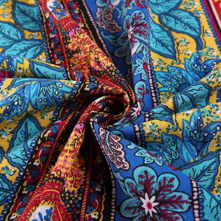Hemp Cotton Digital Printing Fabric Printing Cotton and Linen Clothing Fabric Vintage Handmade DIY Tablecloth Patchwork Southeast Asia