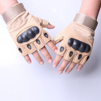 Tactical Gloves for Men, Sports Outdoor Mountaineering Combat Protection, Military Training, Wear-Resistant Cycling Gloves, Half-Finger Cross-Border