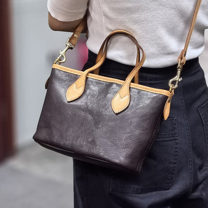 Genuine Leather Basket Bag / Sac Panier Cuir Véritable