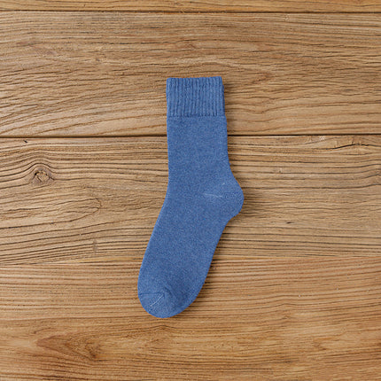 terry socks fleece-lined thick socks mid-tube socks for men and women autumn and winter warm warm towel socks winter warm stockings