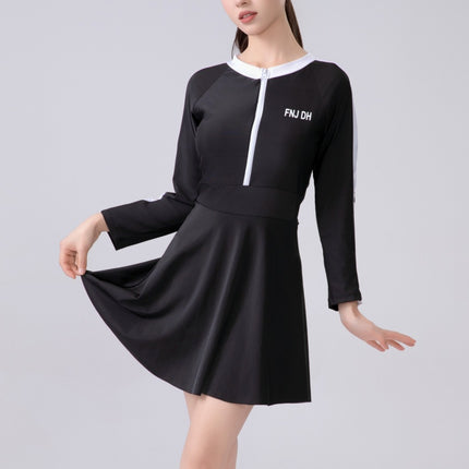 Sports one-piece swimsuit ladies conservative women's slim plus size hot spring swimsuit new skirt women's swimwear wholesale