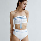 White tube top bikini / M
