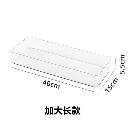 Desktop drawer transparent sundries cosmetics stationery pen note hand account tableware storage box mirror cabinet organizing box