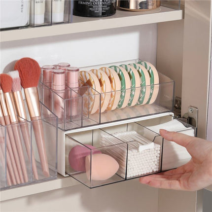 Mirror Cabinet Storage Box Bathroom Cabinet Shelf Bathroom Drawer Cosmetics Organizer Layered Divider Tool