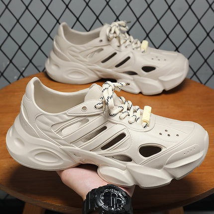 Men's Summer New Sandals, Non-Stinky Foot Hole Shoes, Popular Fashionable Casual Shoes, Hollow Breathable Single Shoes