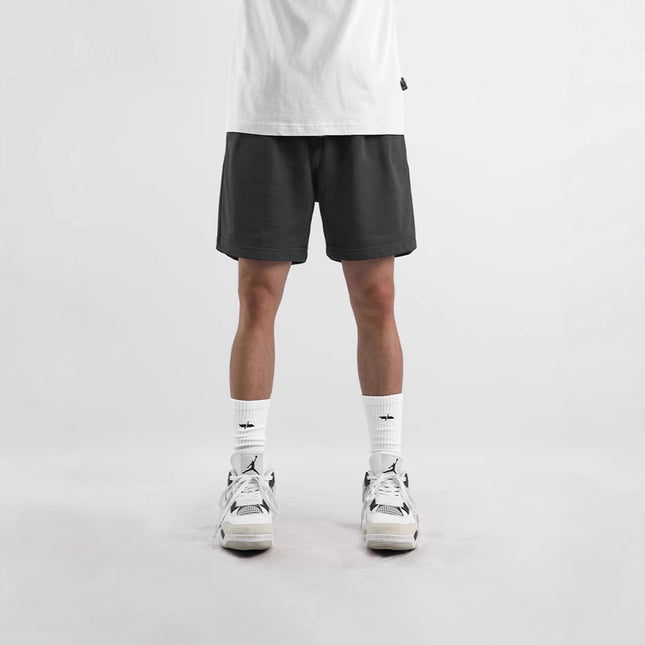 New Summer American Loose Casual Solid Color Grey Five-point Pants Men's Sports Shorts Over-the-knee Basketball Pants for Men