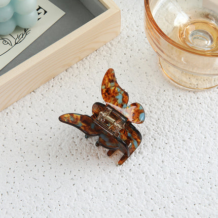 Super Fairy Romantic Butterfly Grab Clip French Temperament Acetic Acid Hair Grab Back of Head Clip Hairpin Hair Accessories Headwear Women's Spring and Summer