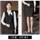 Women's black vest + skirt / S