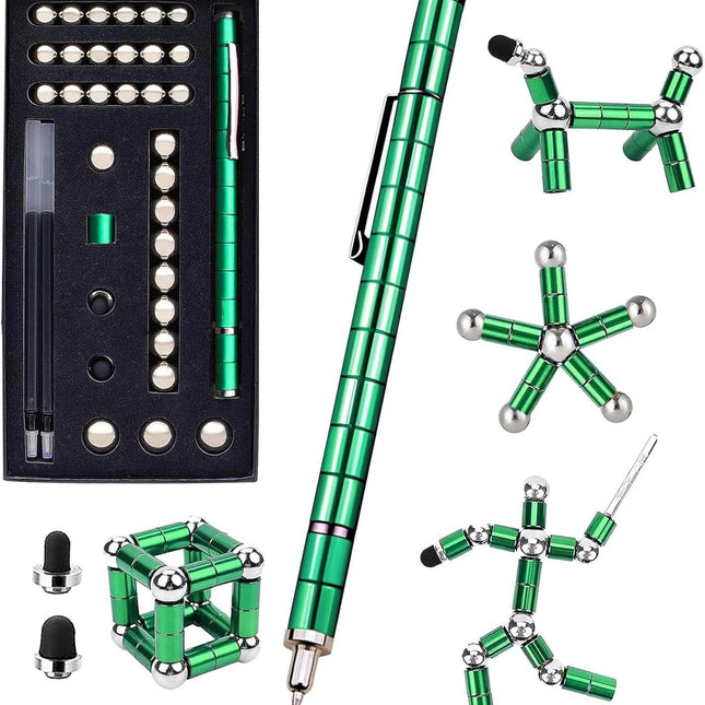 Magnetic Pen Magnetic Ring TikTok Black Technology Magnet Pen Metal Magnetic Magnet Water Pen Gift Box Magnetic Pen Accessories