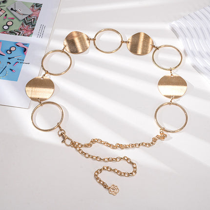 European and American Fashion Metal Waist Chain for Women Retro Popular Bohemian Ethnic Style with Dress Shirt Chain