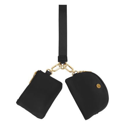 In stock Amazon lulu same multi-functional fashion women's wrist bag portable simple bank card mini coin purse