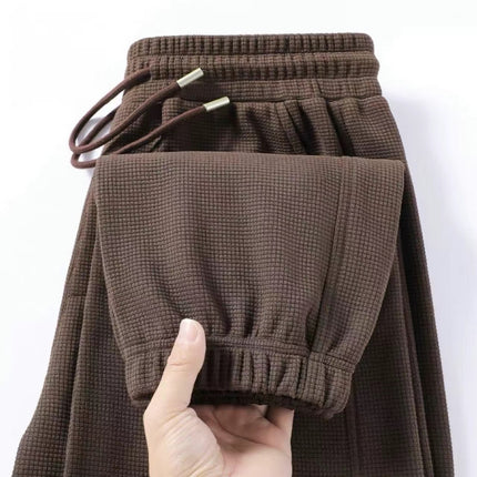 Spring and Autumn Casual Pants Loose Joggers 2024 New Men's Long Pants Trendy Waffle Straight-Leg Export Trousers