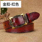 Gold buckle-red / 105cm